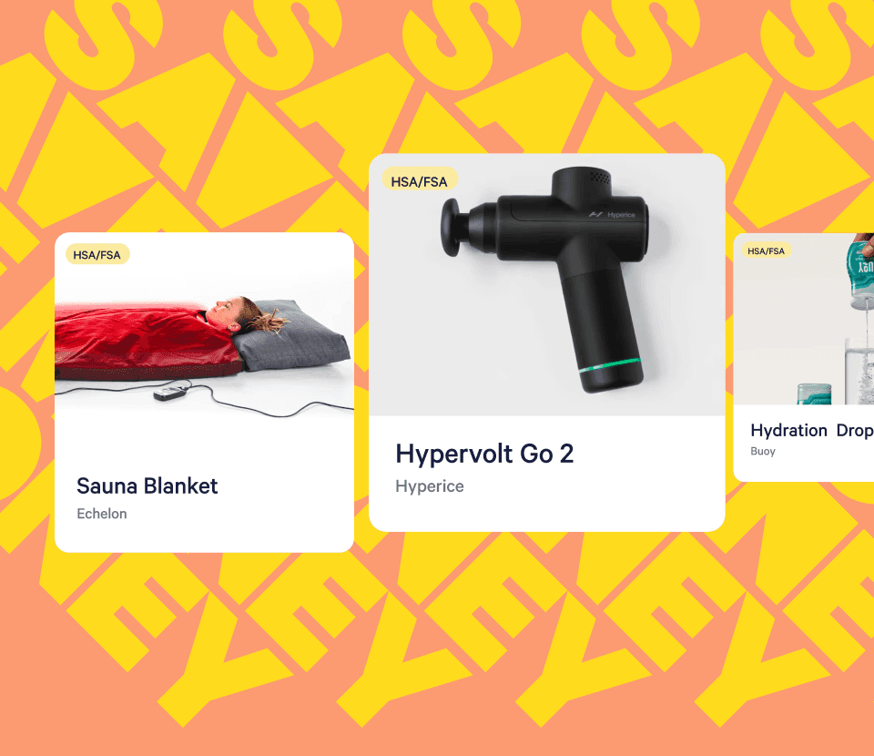 HSA and FSA eligible products shown in a storefront carousel