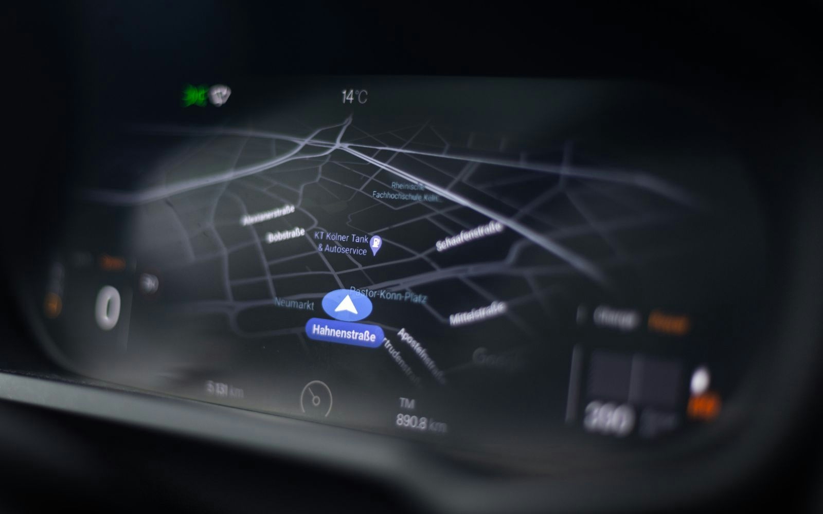 automobile navigation display