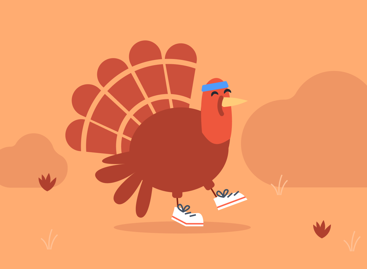 a running thanksgiving turkey